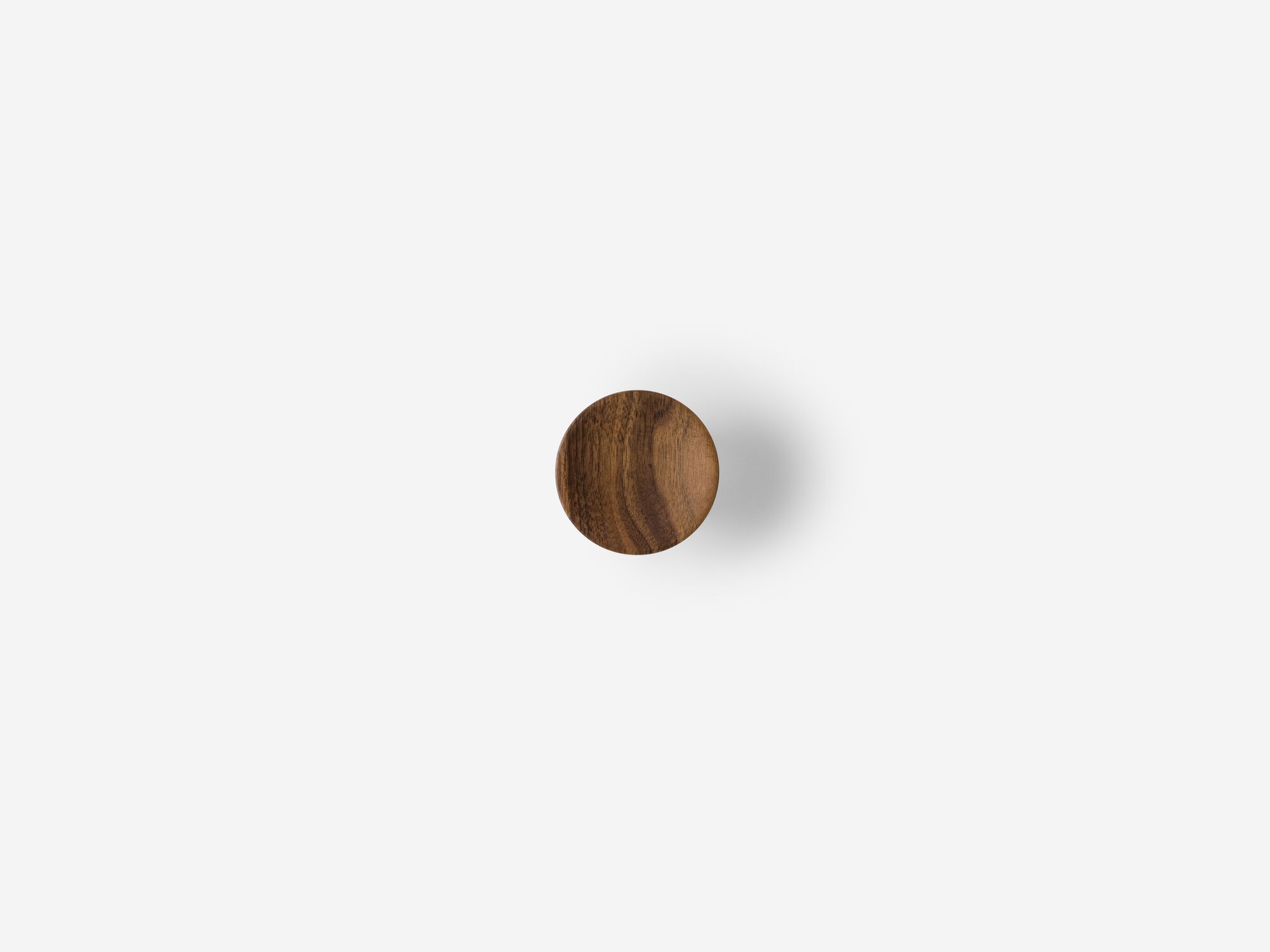 Medium walnut wall hook front view